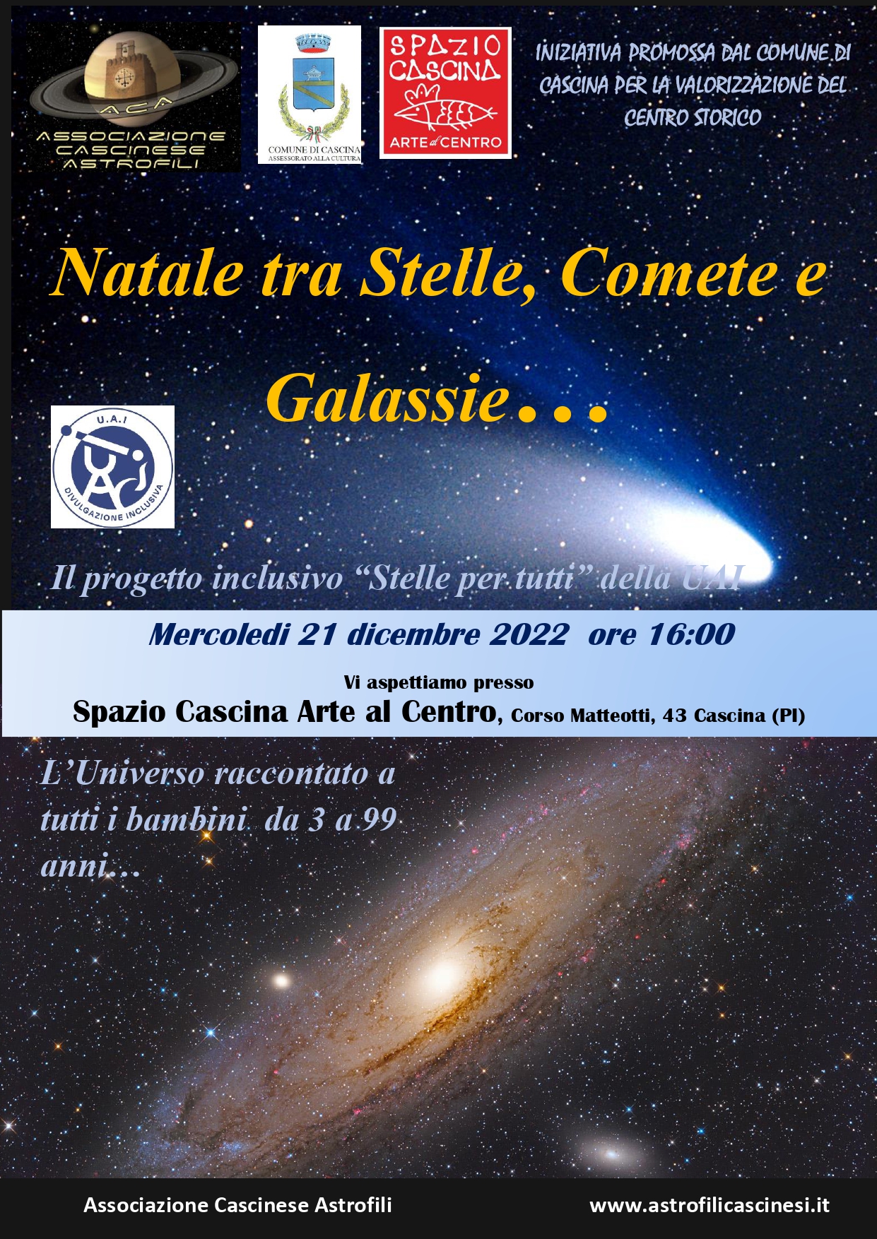  “natale tra stelle, comete e galassie” 