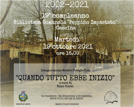 Diciannovesimo compleanno della Biblioteca Comunale di Cascina Peppino Impastato