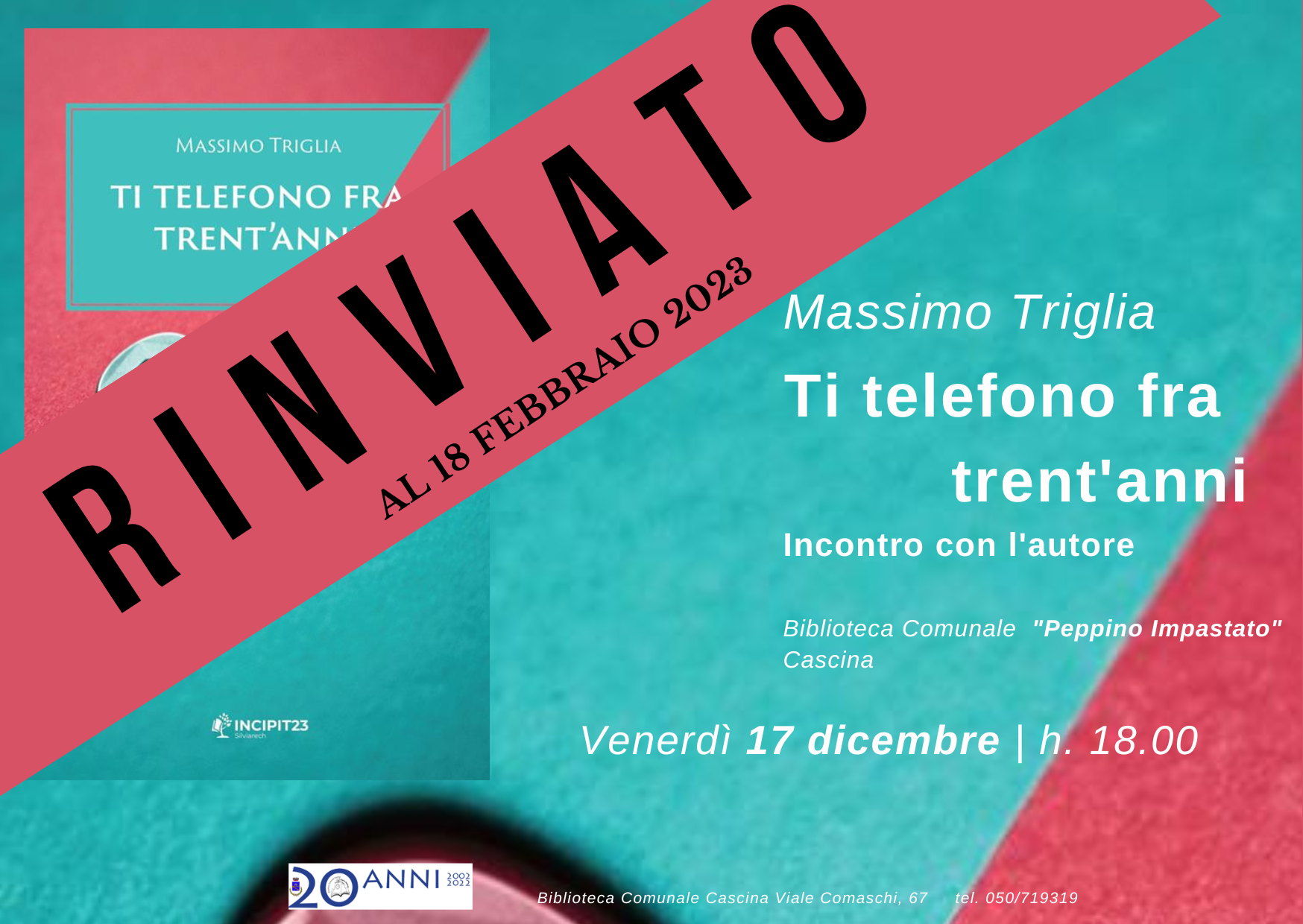 Ti telefono fra trent'anni di Massimo triglia_ rinviato!