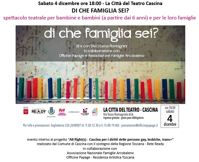 DI CHE FAMIGLIA SEI? Spettacolo interno al progetto "All right(s)"