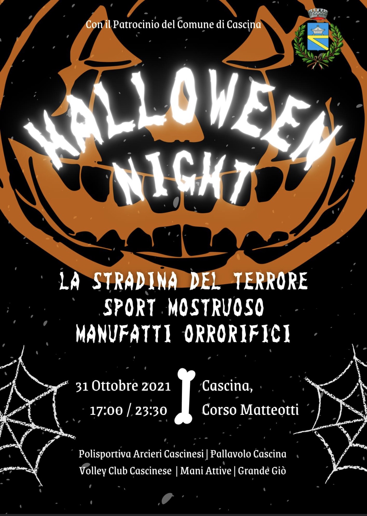 Domenica a Cascina la "Magica Notte di Halloween" 