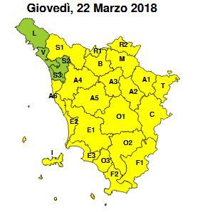 Meteo, vento: criticità gialla estesa a giovedì 22 marzo
