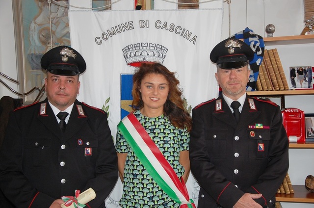 Encomio del sindaco ai carabinieri De Iuorio e Bellomo 