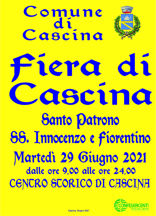 Fiera di Cascina 29 giugno 2021